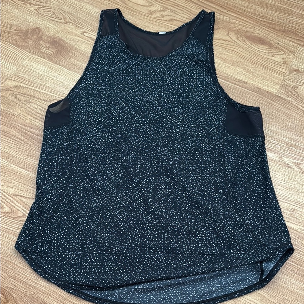 Lululemon Athletica Black and White Speckled Tank Top